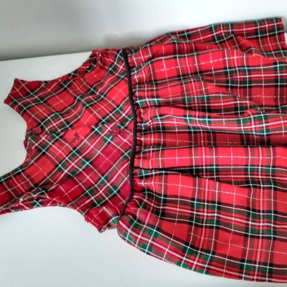 Toddler Girls 18 mos Christmas Tartan Oshkosh Dress - Picture 1 of 6